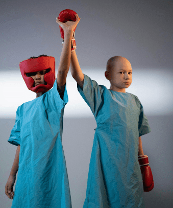 Cancer patients standing together